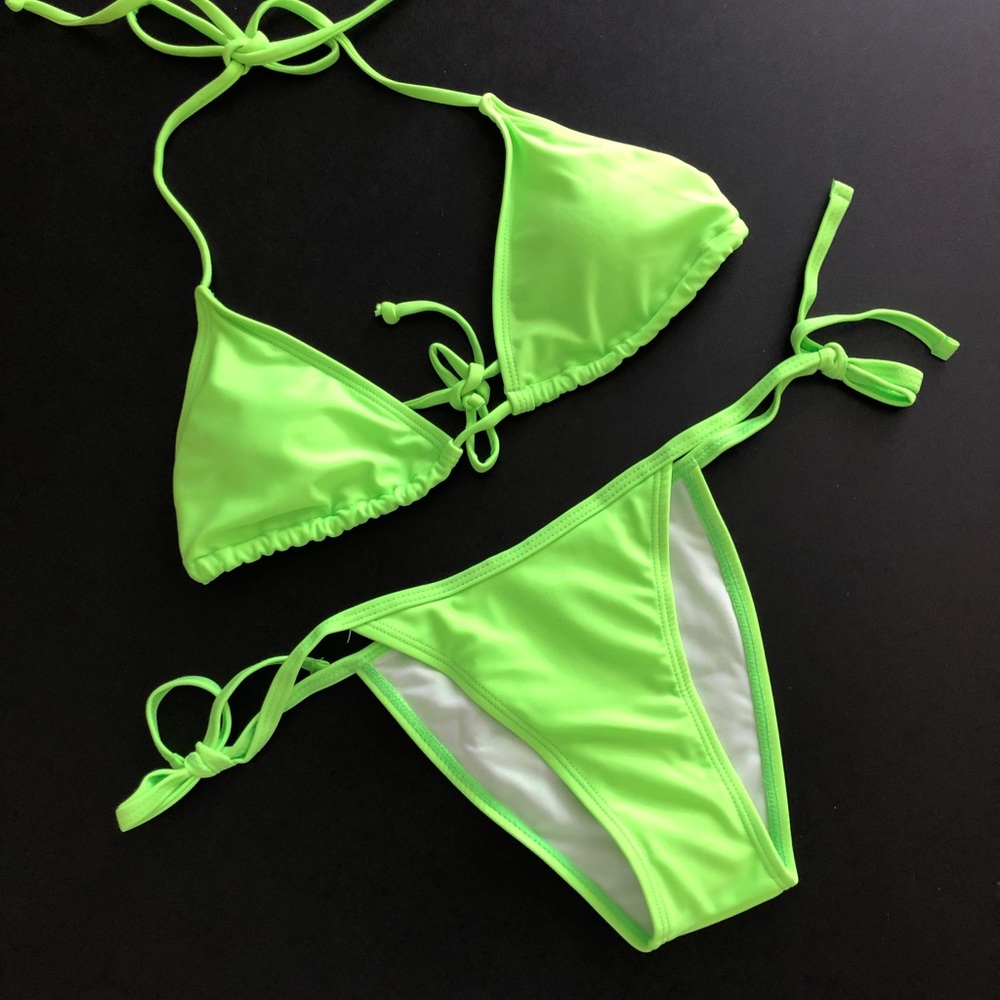 Neon green bikini set - Picture 3 of 4